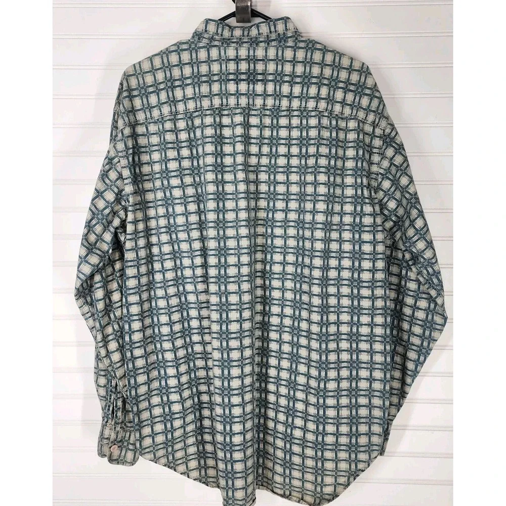 Vintage Mens Size L Levi Strauss & Co Long Sleeve Button Up Plaid Shirt